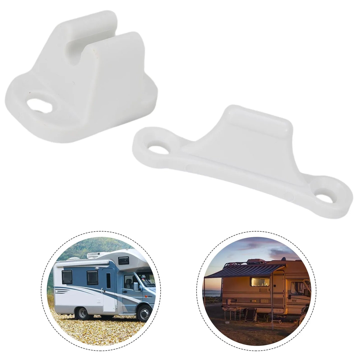 Motorhome Door Catch Retainer Holder White Plastic Main Door Retainer Catch Fit For Swift For Elddis, Coachman, Award Caravans