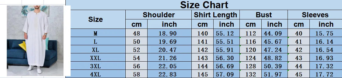 New 2025 Arab Men's Robe Abaya White Muslim Printed Clothing Men's Robe Long Dress Abaya Muslim Clothes for Men Gift Kaftan Men