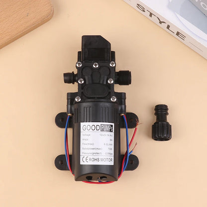 70W DC 12V Micro Electric Diaphragm Reflux Water Pumps Automatic Switch 6L/Min High Pressure Car Washing Spray Self Priming Pump