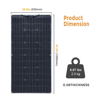 Solar Panel Kit 100W 200W 12V Flexible Photovoltaic solar panels cell with charge controller power for battery Boat Rvs Cabin