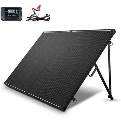 200 Watt 12 Volt Portable Solar Panel with Waterproof 20A Charger Controller, Foldable 100W Solar Panel Suitcase