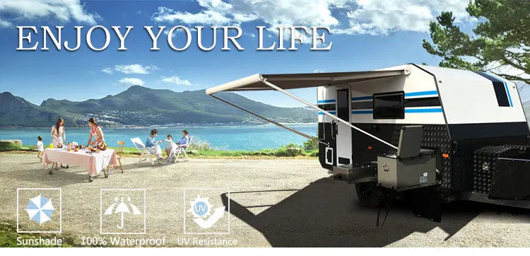 sunshade retractable car trailer rv camper van motorhome awnings