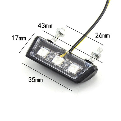 1pc 12V  LED light Waterproof Motorcycle License Light Motorcycle License Plate Rear tail light