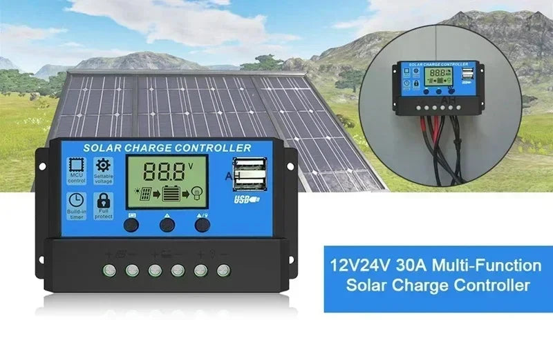 300W Solar Panel Kit Complete 12V Polycrystalline USB Power Portable Outdoor Rechargeable Solar Cell Solar Generator for Home