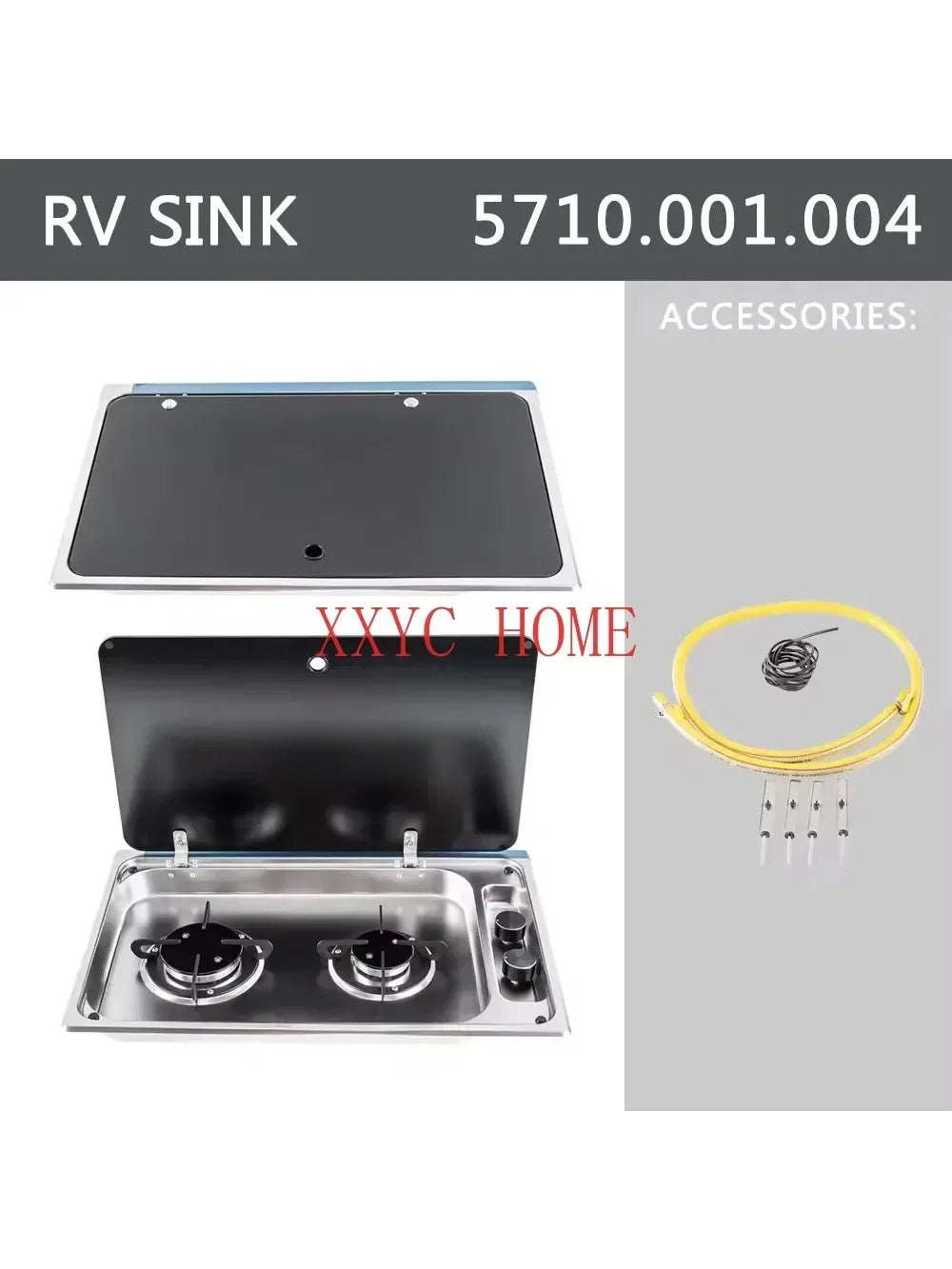 Wholesale 2 Burner Propane Cooktop Stainless Steel Gas Stove for RV Travel Trailer Camper Boat Motorhomes Caravans