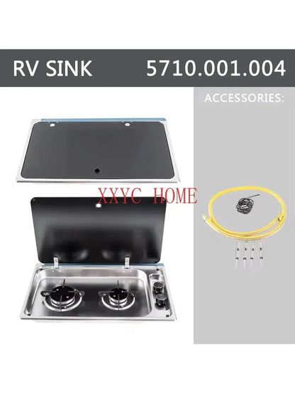 Wholesale 2 Burner Propane Cooktop Stainless Steel Gas Stove for RV Travel Trailer Camper Boat Motorhomes Caravans