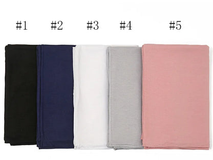 Big Size Jersey Hijabs for Woman Turban Mercerized Cotton Hijab Scarf Shawl Turbans for Women Headscarf Scarves Ramadan Foulard