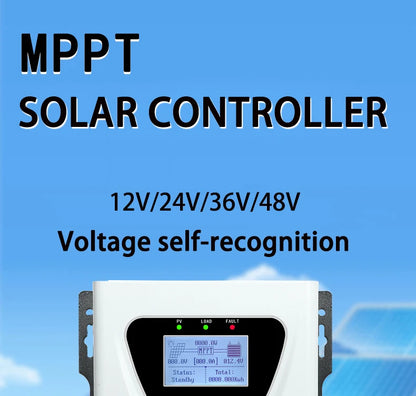 MPPT 60A 50A 30A  100A 150VDC Solar Charge Controller With LCD DISPLAY RS485 interface For12V 24V 36V 48V Home Solar System