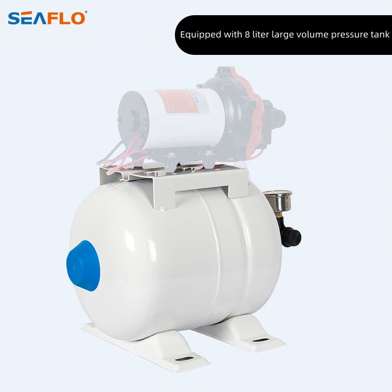 SeaFlo Rv Automatic Booster System Marine Water Pump 12 V  24V DC 60 PSI 5.5 GPM 2 Gallon Accumulator Tank System For Yacht Rv