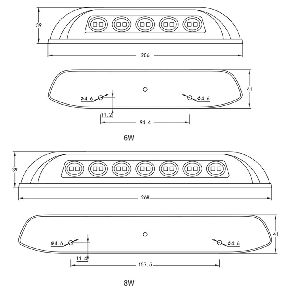 12V RV LED Awning Porch Light 6000K White Super Bright RV LED Light Exterior LED Lamp Beads RV Outdoor Lamp Bar Waterproof