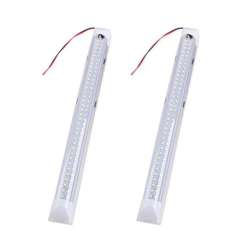 Car Interior Light Strip Bar 12V 72 LED White Light Tube with ON/OFF Switch for Van Lorry Truck RV Caravan Indoor Ceiling Light