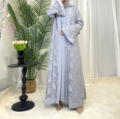 Ramadan Morocco Dubai Muslim Luxury Fashion Women's Islamic Traditional Clothing Arab Dress Kaftan Abaya Robe Robe