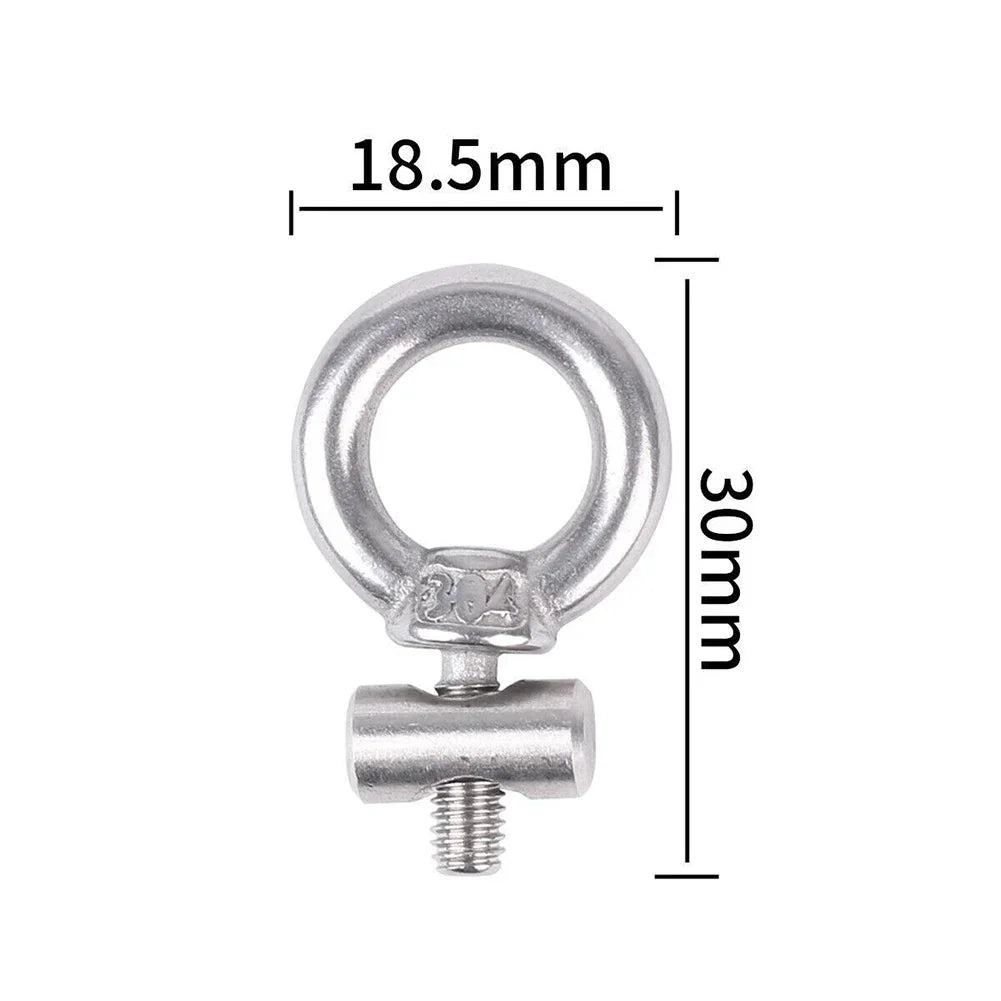 2-8PCS Awning Rail Stoppers 6mm Stainless Steel Stops Campervan Caravan Outdoor Slide Rail Track Cable Hanger Ring Screws