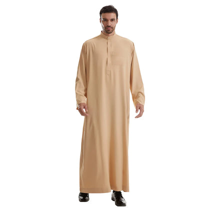 Muslim Abaya Prayer Kaftan Men Kimono Dishdasha Turkey Arabic Djellaba Islam Jubba Thobe Morocco Pocket Robe Ramadan Eid Abayas