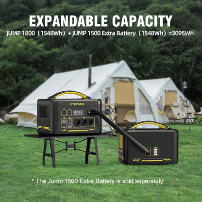 VTOMAN JUMP 2200 Portable Power Station 828/1548Wh LiFeP04 Battery Solar Generator Solar for Home Outdoor Camping