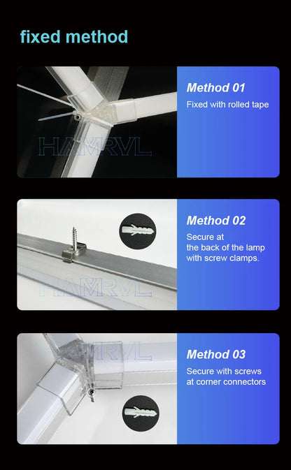 HAMRVL All Copper 2-Pin V/Y/L/T/I Connector and Cable for LED Lamp is Suitable for LED Garage Ceiling Hexagon Light 110-240V