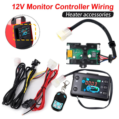 12V Car Air Parking Heater Monitor Switch Manual Buttons Remote Controller LCD Display For Truck Air Diesel Heater Accessories