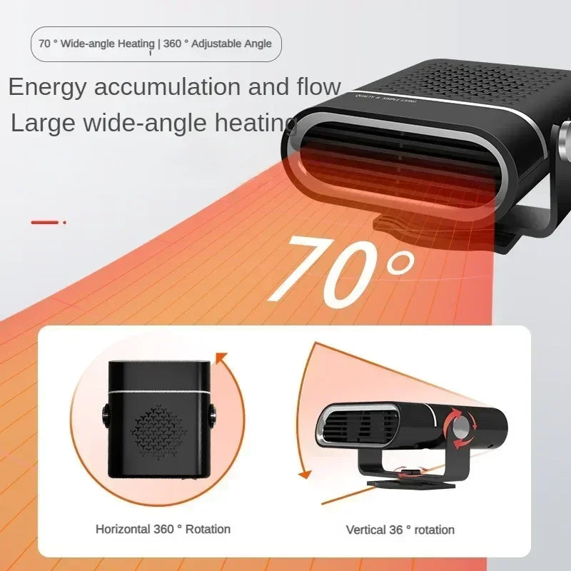 4in1 Car Heater Fan 12V/24V 200W Car Heater Electric Cooling Heating Auto Windshield Defroster Defogging Demister Webasto