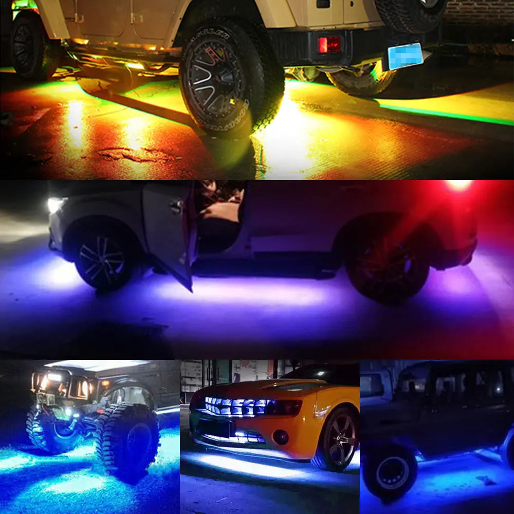 1pcs Car Chassis Light Underbody Glow LED Lights 24SMD Atmosphere Light for TV UTV Offroad Rock Lights 12v