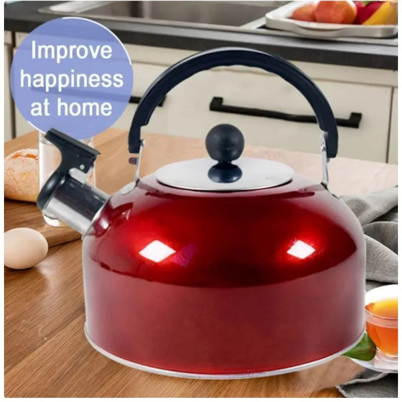 Stainless Steel for Home Office Restaurant Ergonomic Handle Teapot for Trips Stove Gas Water Kettle Whistling Kettle Teakettle