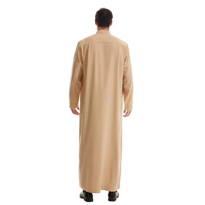 Muslim Abaya Prayer Kaftan Men Kimono Dishdasha Turkey Arabic Djellaba Islam Jubba Thobe Morocco Pocket Robe Ramadan Eid Abayas