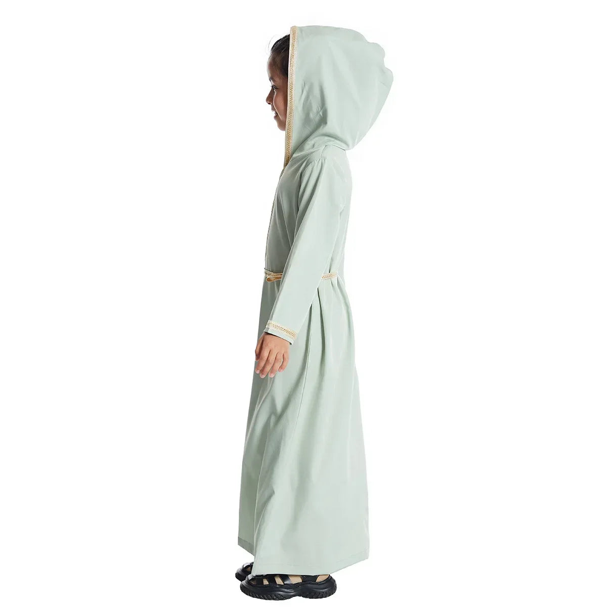 Kids Muslim Girls Abaya Prayer Hooded Long Maxi Dress Turkey Kaftan Arab Robe Dubai Islam Morocco Eid Party Ramadan Gown Caftan