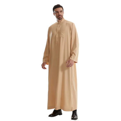 Muslim Abaya Prayer Kaftan Men Kimono Dishdasha Turkey Arabic Djellaba Islam Jubba Thobe Morocco Pocket Robe Ramadan Eid Abayas