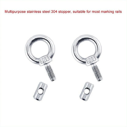 2/4/6/8pcs Stainless Steel Awning Rail Stoppers 6mm Stops Motorhome Campervan Caravan Awning Rail Tarpaulin Stoppers