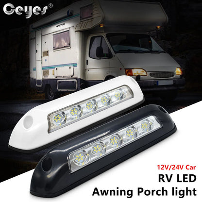 Caravan Modified Lights 12V 24V Motorhome RV sunshade LED outdoor light Porch Awning Trailer Roof Lamp waterproof Reading light