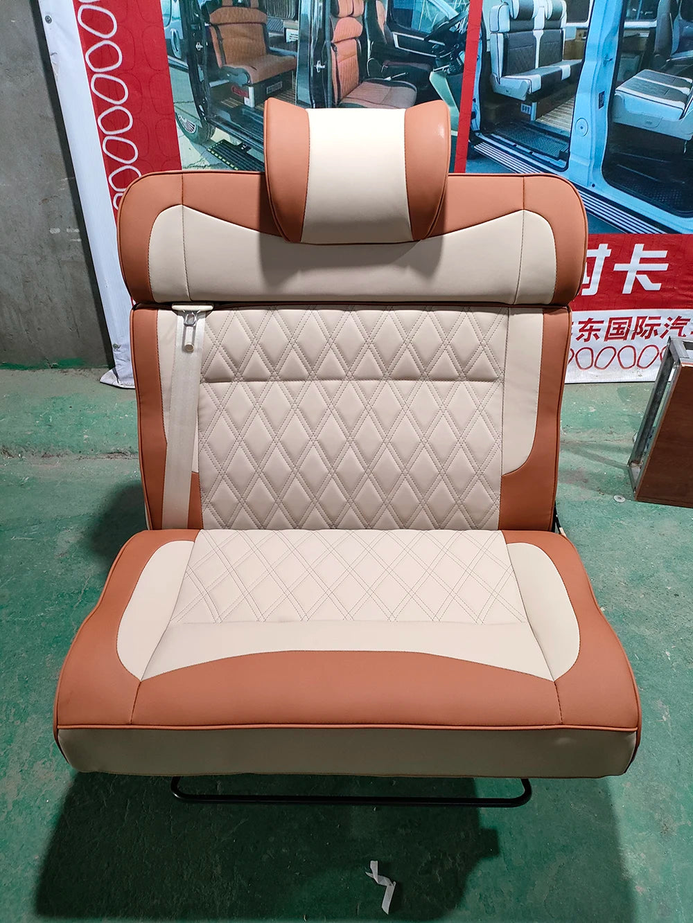 RV Double Seat Double-sided Car Bed Chair Color Customization Adjustable Backrest Angle Car Double Bed