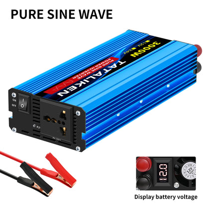 pure sine wave inverter 12V to 220V 1600W 2500W 3500W 4500W DC to AC voltage converter 12 220 mini-car power supply