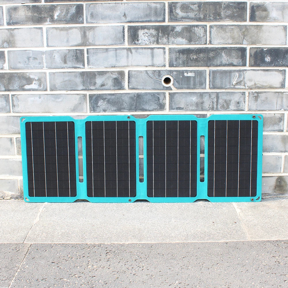 Upgraded 28W 21W 14W Portable Solar Panel Charger Double USB 5V 18V DC Camping Foldable Solar Panel For Phone Charge Power Bank