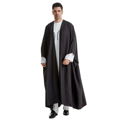 Abaya 2024 New Style Men's Robe, Arab, Saudi, Iranian, Dubai, United Arab Emirates Men's Muslim Fashion Outerwear Clothing M-XL