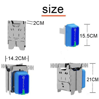 Outdoor Mini Portable Stainless Steel Fire Transformer, Camping, Garden, Picnic, Cooking, Folding, Windproof, Firewood, Power Generation, Heating Furnace, Emergency Charging, Survival Equipment