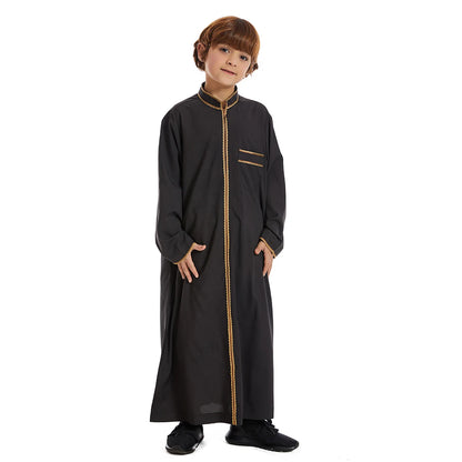 Eid Ramadan Muslim Kids Boys Jubba Thobe Dubai Turkey Abaya Djellaba Dishdasha Saudi Arabic Robe Islamic Clothing Children Dress