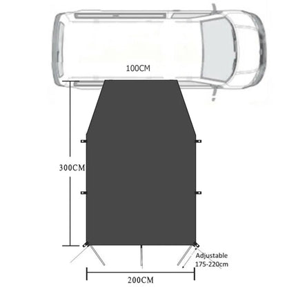 Gray  Awning Sun Canopy Sunshade For Motorhome Van Campervan Suv Caravan Side Tent Outdoor Canopy Picnic Tent Replace Car Parts