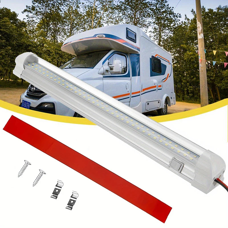 1PC 12V-80V Bright LED Car Interior Light Universal Cabin Ceiling Reading Lamp With Switch For Trailer Car RV Van Camper Caravan