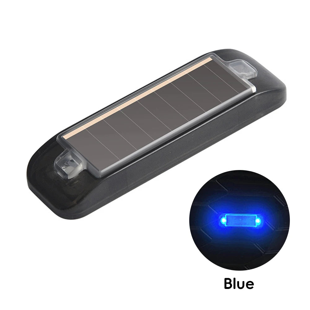 Mini LED Solar Power Car Warning Light Night Security Simulated Alarm Wireless Anti-Theft Caution Lamp Flashing Dummy Alarm Lamp