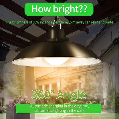 Single Dual Heads Solar Pendant Lights Remote Control Indoor Outdoor Shed Lamp Led Hanging for Storage Room Yard Porch Garden