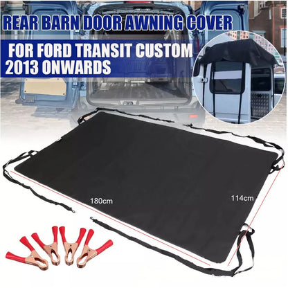 Rear Barn Door Awning Cover Waterproof For Ford Transit For Ram Promaster Peugeot Boxer Iveco Daily VW T5 T6 Campervan