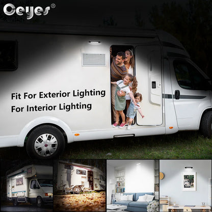 Caravan Modified Lights 12V 24V Motorhome RV sunshade LED outdoor light Porch Awning Trailer Roof Lamp waterproof Reading light