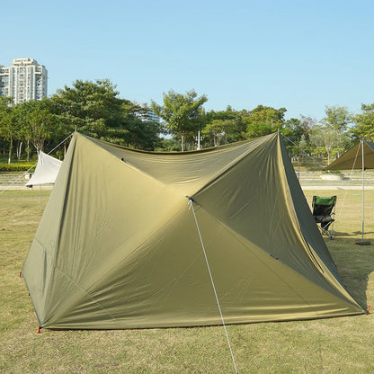 Waterproof Tent Tarp 19 Hang Points Survival Tent Outdoor Camping  Tactical Sun Shelter 4x4 3x4 3x3 Lightweight Sunshade Awning