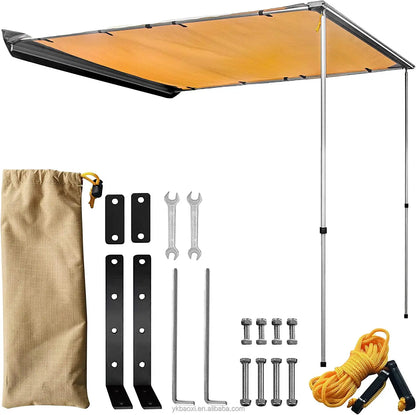 Caravan Awnings,Manufacture Low MOQ Economical Camping Motorhome Caravan Freestanding Car Side Awning