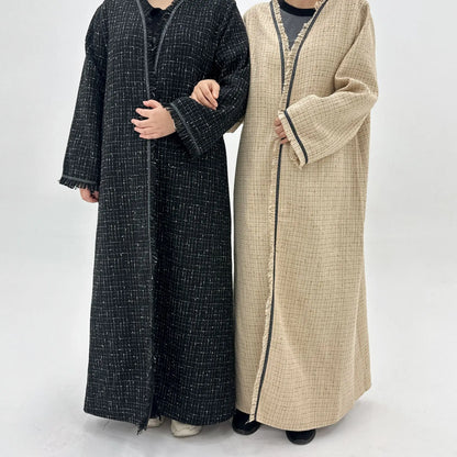 Winter Thicken Abaya for Women Outwear Muslim Eid Long Robe Ramadan Morocco Dubai Abayas Kaftan Islam Jalabiya Dresses 2025