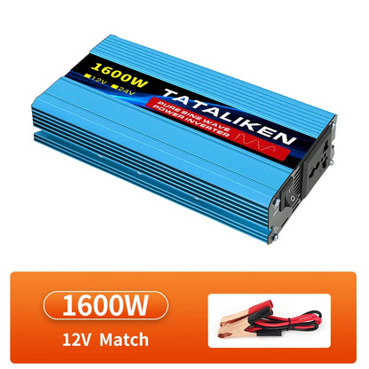 pure sine wave inverter 12V to 220V 1600W 2500W 3500W 4500W DC to AC voltage converter 12 220 mini-car power supply