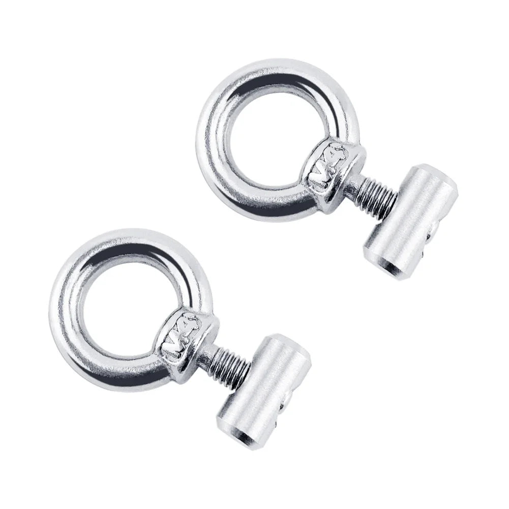 2Pcs Awning Rail Stoppers Stops Motorhome Campervan Caravan Silver Stainless Steel M4 X 12mm X 6mm Diameter Camper RV Parts