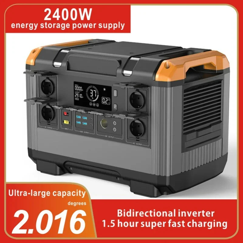 Outdoor Camping 2400W 3000W Portable Power Station 1000W Lifepo4 Battery UPS Function Emergency Solar Generator Електростанції