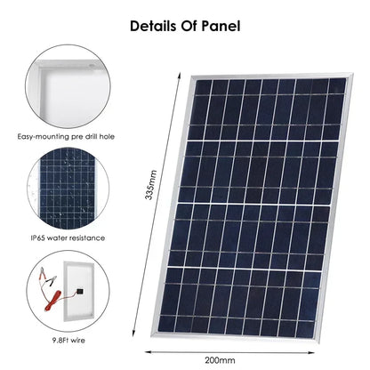 300W Solar Panel Kit Complete 12V Polycrystalline USB Power Portable Outdoor Rechargeable Solar Cell Solar Generator for Home