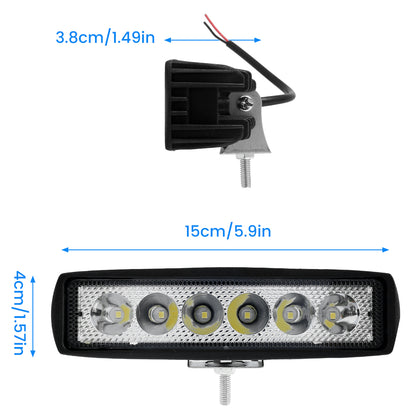 1/2/4Pcs LED Work Light Strip Shape Light Bar 6000K Flood Spot White Off Road Head Car light IP67 Auto parts For Multiple Scenes