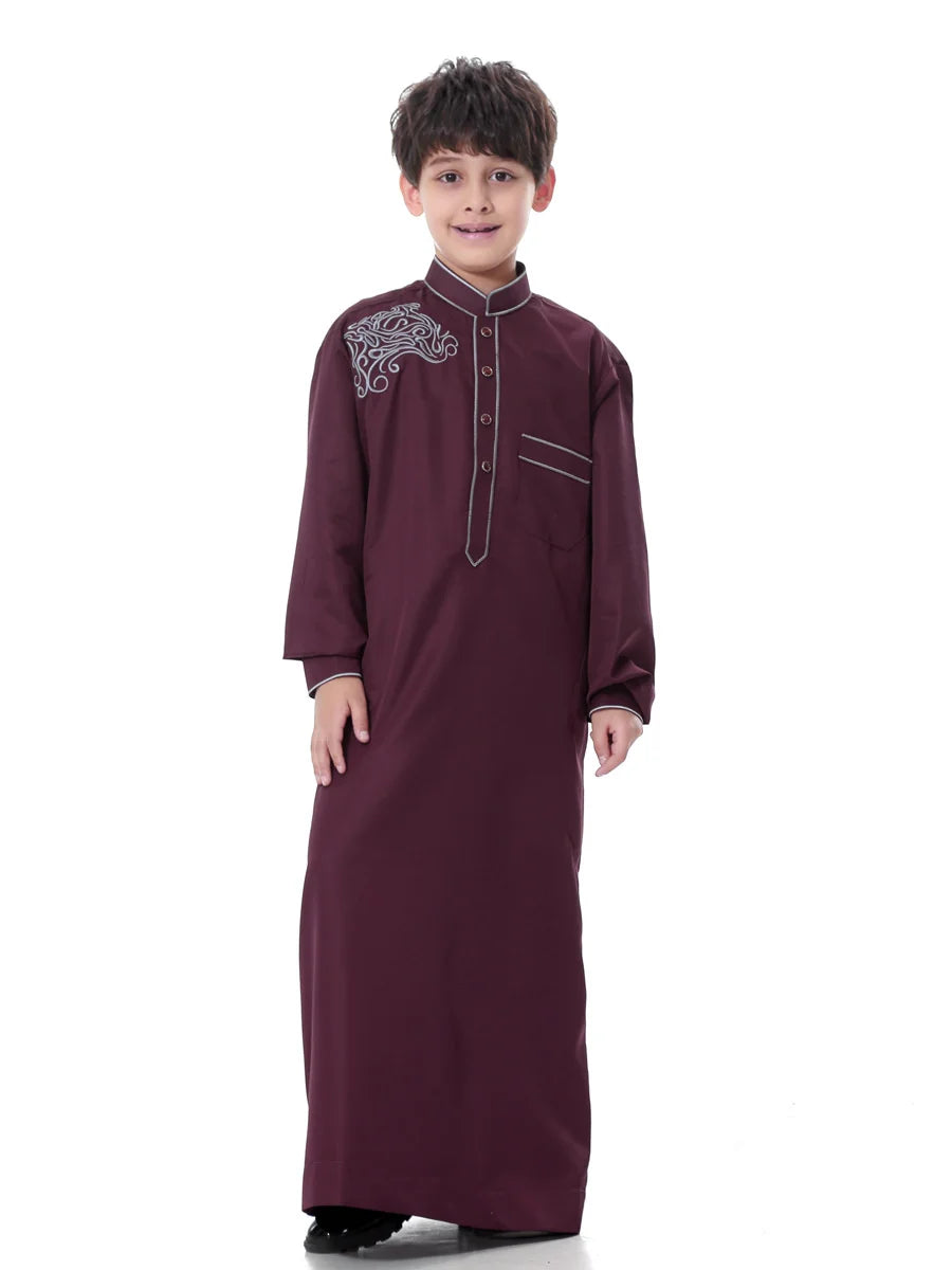 Eid Boy Children Abaya Dubai Kaftan Arabic Qatar Muslim Kids Robe Caftan Ramadan Long Dress Islamic Clothing Boy Jubba Thobe